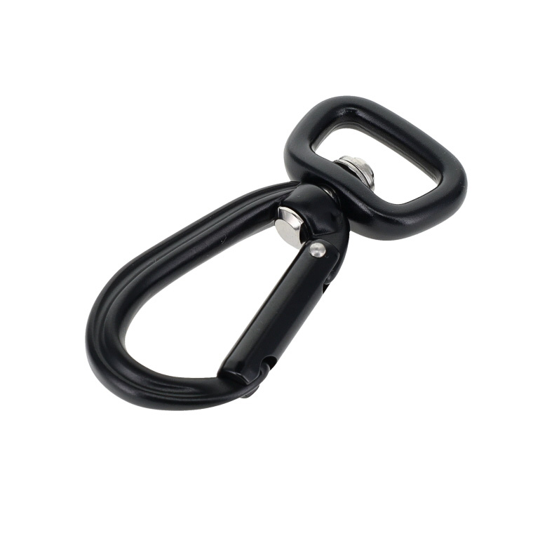 C5830 Black, Non Lock Swivel Carabiner, Aluminum