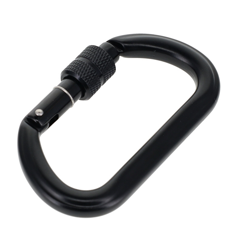 C6000 Black, Screw Lock Carabiner, Aluminum