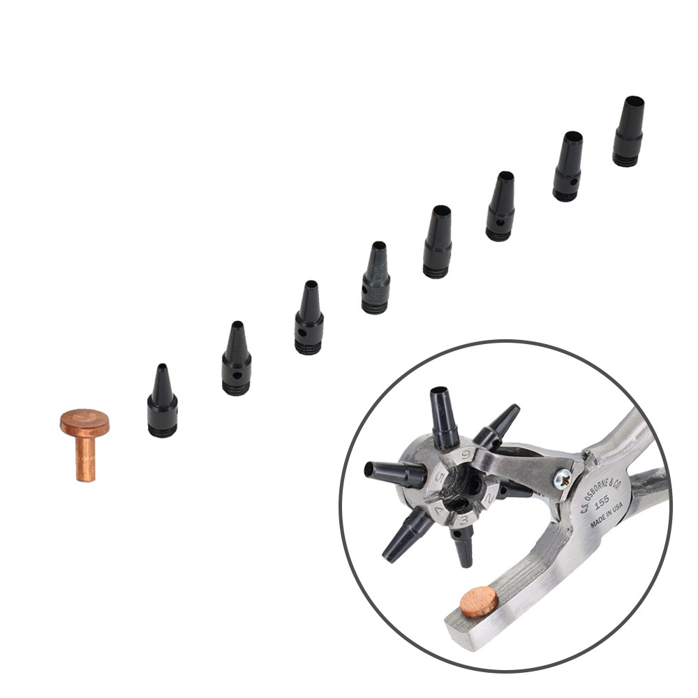 カンナバーロHOLE CS Osborne, 155 Revolving Punch Replacement Tubes & Anvil
