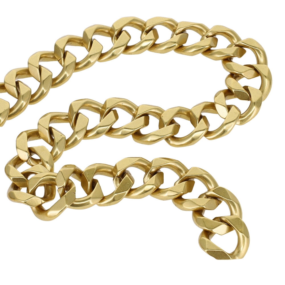 B-7193C Natural Brass, Four-Side Faceted Chain, 3.0mm, Solid Brass