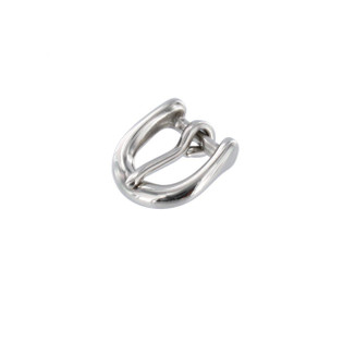 10199 13mm Nickel Plate, Heel Bar Buckle, Solid Brass