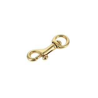 45 1/4" Natural Brass, Swivel Bolt Snap, Solid Brass-LL