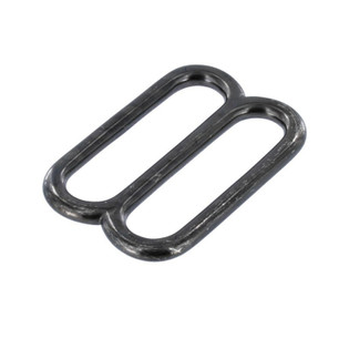 20114 1 1/2" Gun Metal Tumbled, Double Loop, Solid Brass