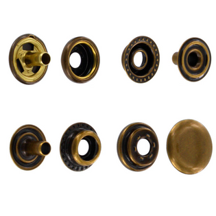 WUTA 20set Solid Brass Snap Fasteners Metal Snaps Button Press