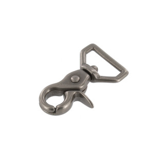 Heavy duty matte black silver brass trigger snap hook – DMleather