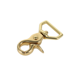 3008A Natural Brass, Mini Swivel Trigger Snap, Solid Brass-LL, Multiple Sizes