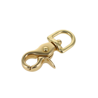 3008A 7/16" Natural Brass, Mini Swivel Trigger Snap, Solid Brass-LL