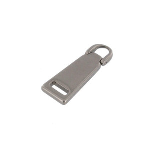 LZC-7334  Nickel Matte, Hinge Zipper Pull (no logo), Solid Brass-LL