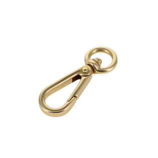 4000N 3/8" Natural Brass, Swivel Lever Snap, Solid Brass