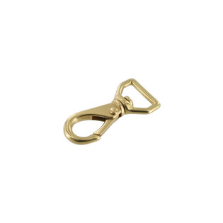 220 1/2 Natural Brass, Mini Swivel Lever Snap, Solid Brass-LL 