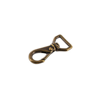 220 1/2 Antique Brass, Mini Swivel Lever Snap, Solid Brass-LL
