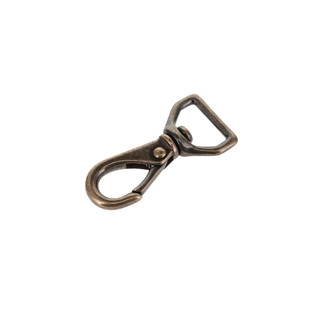 220 Antique Brass, Mini Swivel Lever Snap, Solid Brass-LL, Multiple Sizes