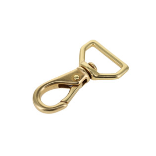 230 Natural Brass, Swivel Lever Snap, Solid Brass-LL, Multiple Sizes