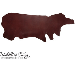 Wickett & Craig English Bridle Leather, Side, Burgundy