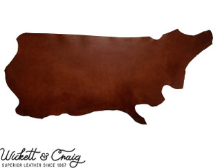 Wickett & Craig English Bridle Leather, Side, Medium Brown