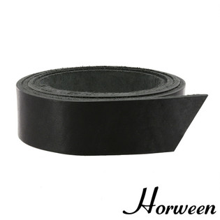 Horween Essex Leather Strap, Black, 55" to 60" Long, Multiple Weights