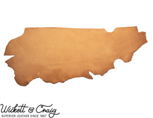 Wickett & Craig 'Milled' Traditional Harness Leather, Deer Embossed, Side, Russet