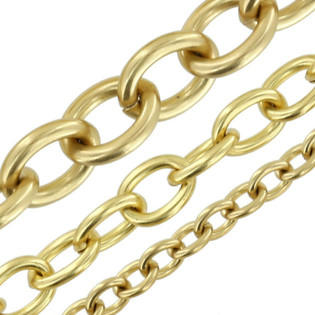 1 Ft 24 Gauge Solid Brass Rope Chain