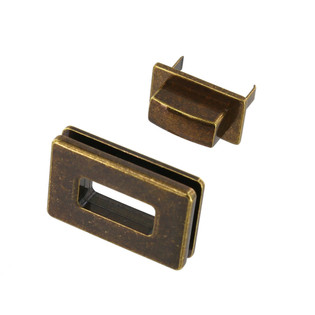 B8707 Antique Brass, Rectangle Magnetic Closure, Zinc