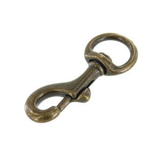 Pack of 8, Pure Brass Swivel Eye Bolt Snap Hook, 3.1 Inch by 1/2 Inch,  Multi-Purpose Marine Grade