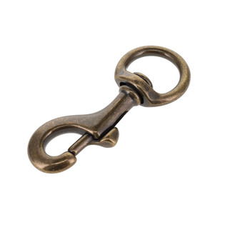 3511 3/4" Antique Brass, Swivel Bolt Snap, Solid Brass-LL