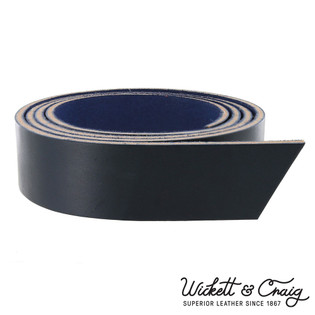 Wickett & Craig English Bridle Leather Strap, Navy, 55" to 60" Long, 8-10oz & 10-12oz