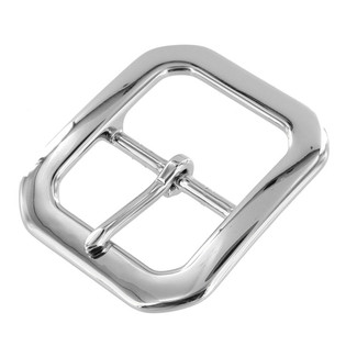 B9312 1 1/2" Nickel Plate, Center Bar Buckle, Solid Brass-LL