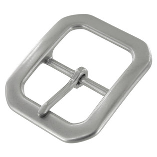 B9312 1 1/2" Nickel Matte, Center Bar Buckle, Solid Brass-LL