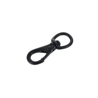 221 3/8" PVD Black Matte, Mini Swivel Lever Snap, Solid Brass-LL