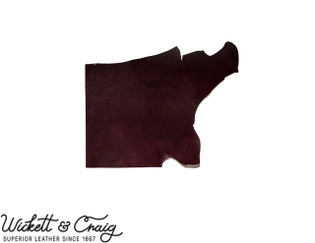 Wickett & Craig English Bridle Leather, Shoulder, Eggplant