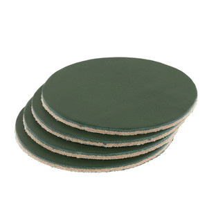 Leather Coasters, Wickett & Craig English Bridle, Circle, Zucchini (4pc set)