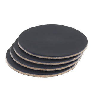 Leather Coasters, Wickett & Craig English Bridle, Circle, Navy (4pc set)