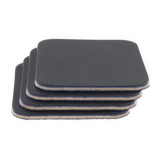 Leather Coasters, Wickett & Craig English Bridle, Square, Navy (4pc set)