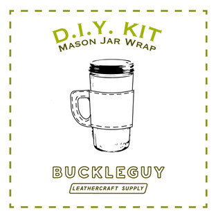 Mason Jar Wrap Leather Pattern, PDF Template