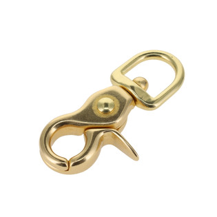 3002A 1/2" Natural Brass, Swivel Trigger Snap, Solid Brass-LL