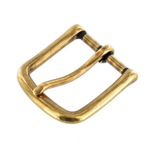 1035 1 1/4" Light Antique Brass, Heel Bar Buckle, Solid Brass-LL
