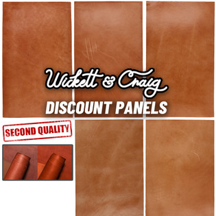 Wickett & Craig English Bridle Leather Panels, Chesnut/Medium Brown, Light Weight, 10 Pack, 6.5" x 11"