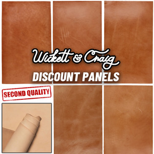 Wickett & Craig Carving Leather Panels, Natural, 10 Pack, 6.5" x 11", Choice of Weight