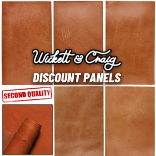 Wickett & Craig Skirting Leather Panels, Chesnut, Light Weight, 10 Pack, 6.5" x 11" 