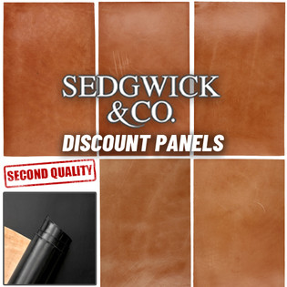Sedgwick English Bridle Leather Panels, Black, Light Weight, 10 pack, 6.5" x 11"