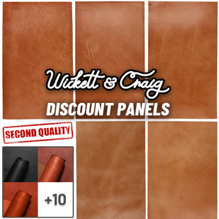 Wickett & Craig English Bridle Leather Panels, 10 Pack, 6.5" x 11"