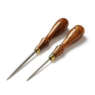 Wood Handle Scratch Marking Awl for Book - Pack of 2 - Awls for Leather  Work - Bookbinding Working Straight Awl Tool