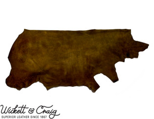 Wickett & Craig Traditional Harness Leather, Side, Olive