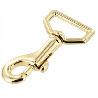 Swivel Snap Hooks: 1 1/4 wide Flat Hook Profile in Antique Brass