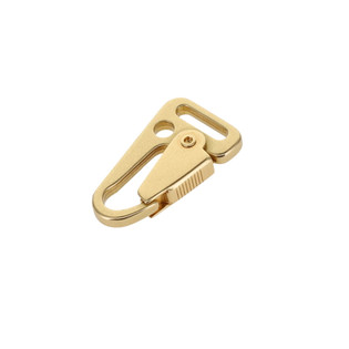 C5204 1/2" Natural Brass, Sling Lever Snap, Solid Brass-LL