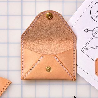 Making a zipper card wallet / Leathercraft DIY 