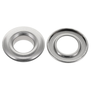 Grommet, Beveled, Nickel Matte, Solid Brass-LL (100 sets per bag), Multiple Sizes