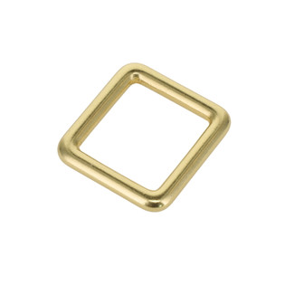 B7101 Natural Brass, Square Ring, Solid Brass-LL, Multiple Sizes