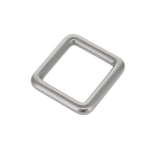 B7101 Nickel Matte, Square Ring, Solid Brass-LL, Multiple Sizes