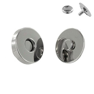 Magnetic Snap, Riveted Backs, Nickel Plate